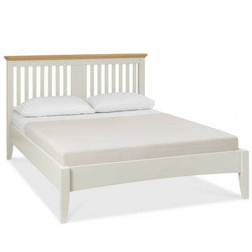 Bentley Designs Hampstead Soft Grey & Pale Oak Slatted Bedstead | Taylors on the High Street